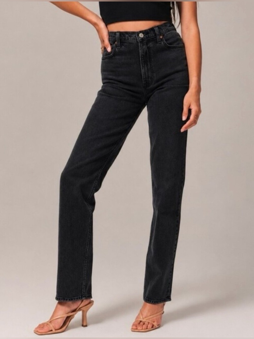 Abercrombie & Fitch The '90s Straight Ultra High Rise Jean 24/00R Curve Love